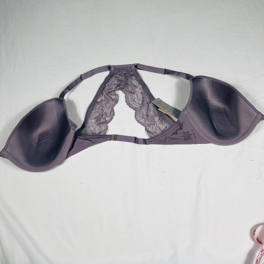 ThirdLove Lace Racerback Front Closure Bra Purple 38D 40C NWT - Picture 5 of 5